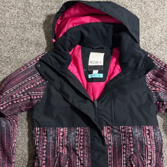 Roxy Jetty Block Pink & Black Women’s Snow Jacket Winter Coat Size M I Skiing - Picture 5 of 6